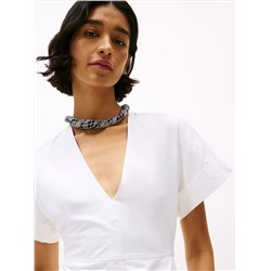 Cotton Poplin Midi Shirtdress