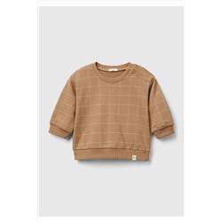 United Colors of BenettonBebek Koyu Bej Omzu Çıtçıtlı Sweatshirt