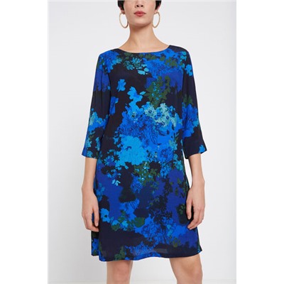 Vestido recto camuflaje floral