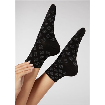 Kurze Socken mit Glitzer