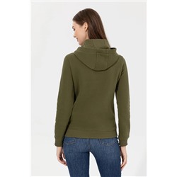 Kadın Haki Basic Sweatshirt