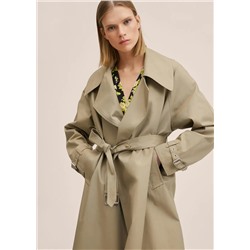 Gabardina algodón oversize -  Mujer | MANGO OUTLET Melilla