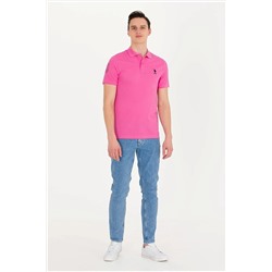 U.S. Polo Assn. Erkek Pembe Polo Yaka T-shirt Basic 50264891-VR049