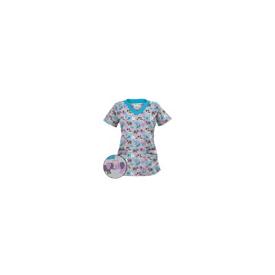 UA Jungle Love Silver Print Scrub Top