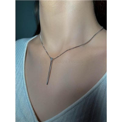 Колье из серебра с фианитам родированное 925 пробы Кц-7248р200