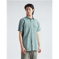 Vichy Short Sleeve Shirt, Men, Green