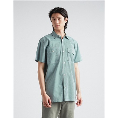 Vichy Short Sleeve Shirt, Men, Green
