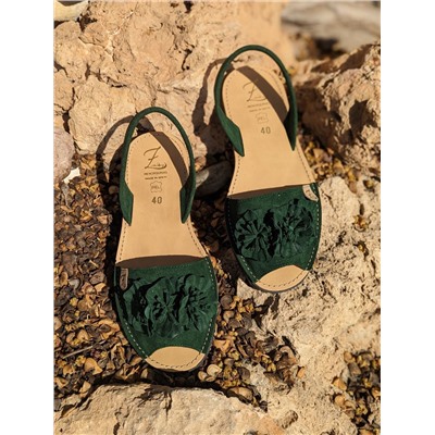 Испанские абаркасы от AB.ZAPATOS · 3206 lazo verde АКЦИЯ