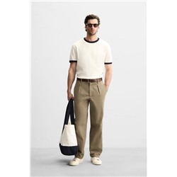 CAMISETA BÁSICA RIB CONTRASTE