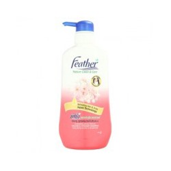 Шампунь для придания объема прямым волосам Feather 480 мл / Feather Nature Clean & Care Volume & Straight Shampoo 480 ml