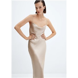 Vestido satinado espalda abierta