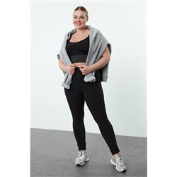 Siyah Fırçalı Scuba Tam Boy Spor Tayt TBBAW25BV00000