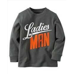Long-Sleeve Ladies Man Graphic Tee