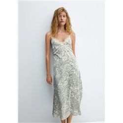 Vestido lencero estampado paisley