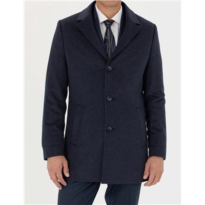 İndigo Ex. Slim Fit Kaşe Kaban