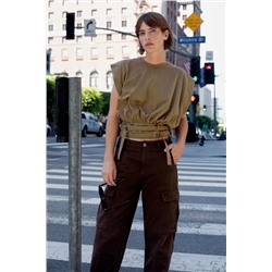 CORSET T-SHIRT WITH STRAPS