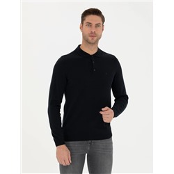 Lacivert Slim Fit Basic Kazak