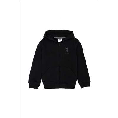 Erkek Çocuk Siyah Basic Sweatshirt