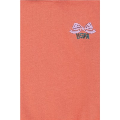 Kız Çocuk Somon Kapüşonlu Sweatshirt