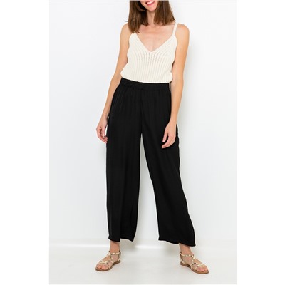 Pantalón recto Negro