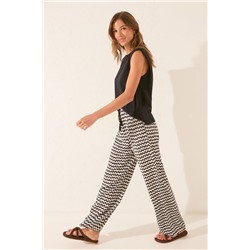 Pantalón largo viscosa estampado ikat