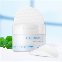 The Simple Cica Toner Pad, Успокаивающие тонер-пэды с экстрактом центеллы
