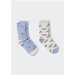Pack 2 calcetines estampados -  Niño | MANGO OUTLET España