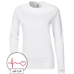 UA Heart EKG Women's Fitted Long Sleeve Tee