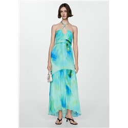 Vestido halter estampado