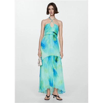 Vestido halter estampado