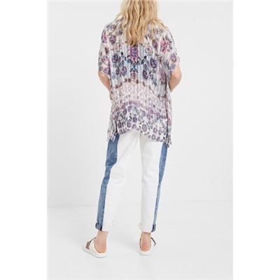 Camisa boho manga corta