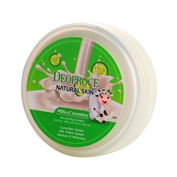 DEOPROCE MOISTURE MILK CUCUMBER CREAM Увлажняющий крем для лица с экстрактами огурца и молочного протеина 100г