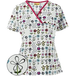 WonderWink Scrubs ORIGINS Pick Me Pick Me Print Top