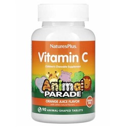 Natures Plus Витамин C для детей Nature's Plus, 90 таблеток