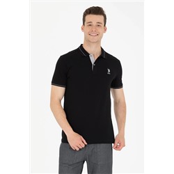 Erkek Siyah Basic Polo Yaka Tişört