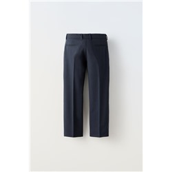 TEXTURED SLIM FIT SUIT TROUSERS