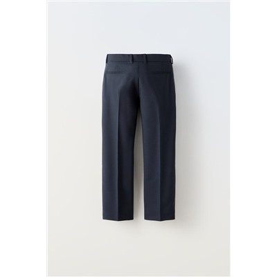 TEXTURED SLIM FIT SUIT TROUSERS