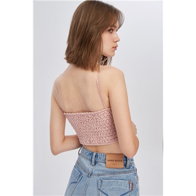 Crop top Rosa viejo