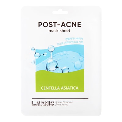 L.SANIC Centella Asiatica Post-Acne Mask Sheet Тканевая маска с экстрактом центеллы азиатской для проблемной кожи 25мл