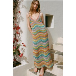 CROCHET KNIT STRAPPY DRESS