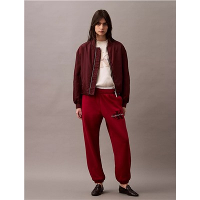Chenille Monogram Logo Fleece Joggers