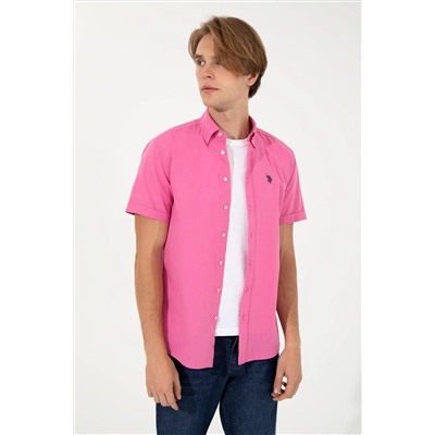 Erkek Pembe Kısa Kollu Gömlek