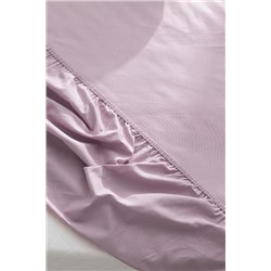 Manon King Size %100 Pamuk Ranforce Lastikli Çarşaf - Açık Mürdüm