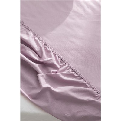 Manon King Size %100 Pamuk Ranforce Lastikli Çarşaf - Açık Mürdüm