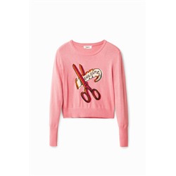 Jersey bordado tijera