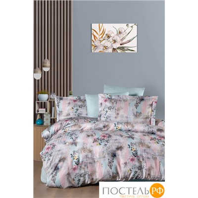 Постельное белье Карвен Stripe Satin с цветным принтом 1.5 спальное N249 -SB005(4пр.)