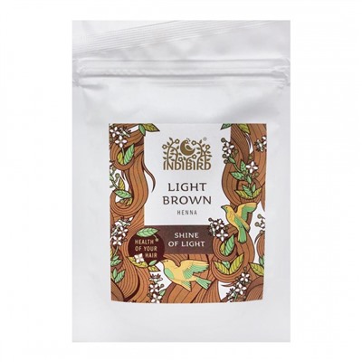 INDIBIRD Henna for hair natural light brown Хна для волос натуральная светло-коричневая 50г