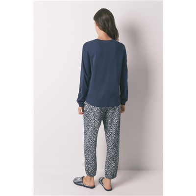 Pijama largo 100% algodón SmileyWorld® azul