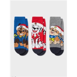 Multipack 3er - Paw Patrol - Weihnachts-Anti-Rutsch-Socken