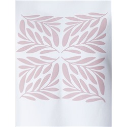 Свободный свитшот с принтом и разрезами из эластичного футера двухнитки без начеса